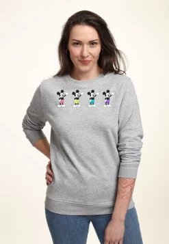 Disney Classic Mickey Neon Pants - Sweater - Heather Grey