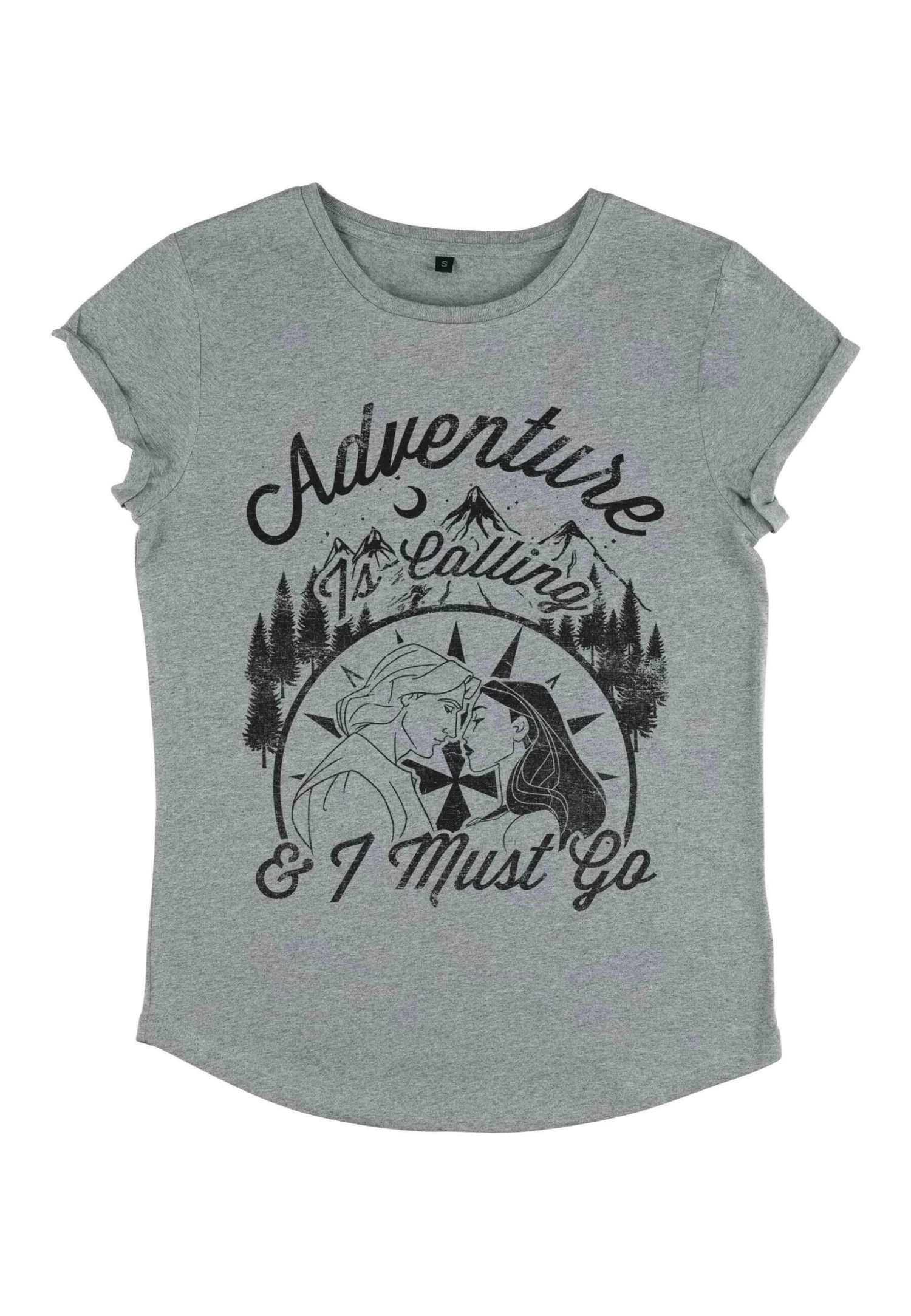 Disney Pocahontas Adventure Calls Poca - T-Shirt Print - Melange Grey 4 Disney Pocahontas Adventure Calls Poca - T-Shirt Print - Melange Grey - Afbeelding 4