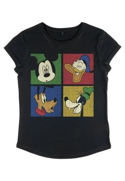 Disney Classic Mickey Block Party - T-Shirt Print - Black -Mode Verkoop dfbfaeb9677a45acb7ccf38dd04e316a