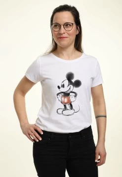 Disney Classic Mickey Mickey Watery - T-Shirt Print - White -Mode Verkoop e02b2836bee34a878646b333e3847171