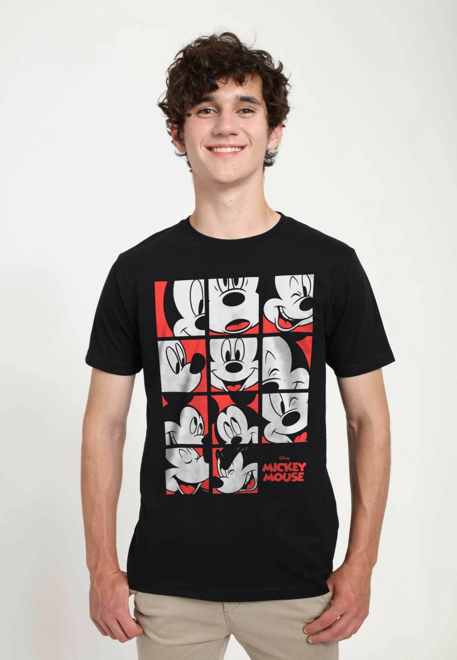 Disney Mickey Classic Mickey Mouse Expression Grid Unisex - T-Shirt Print - Black 1 Disney Mickey Classic Mickey Mouse Expression Grid Unisex - T-Shirt Print - Black