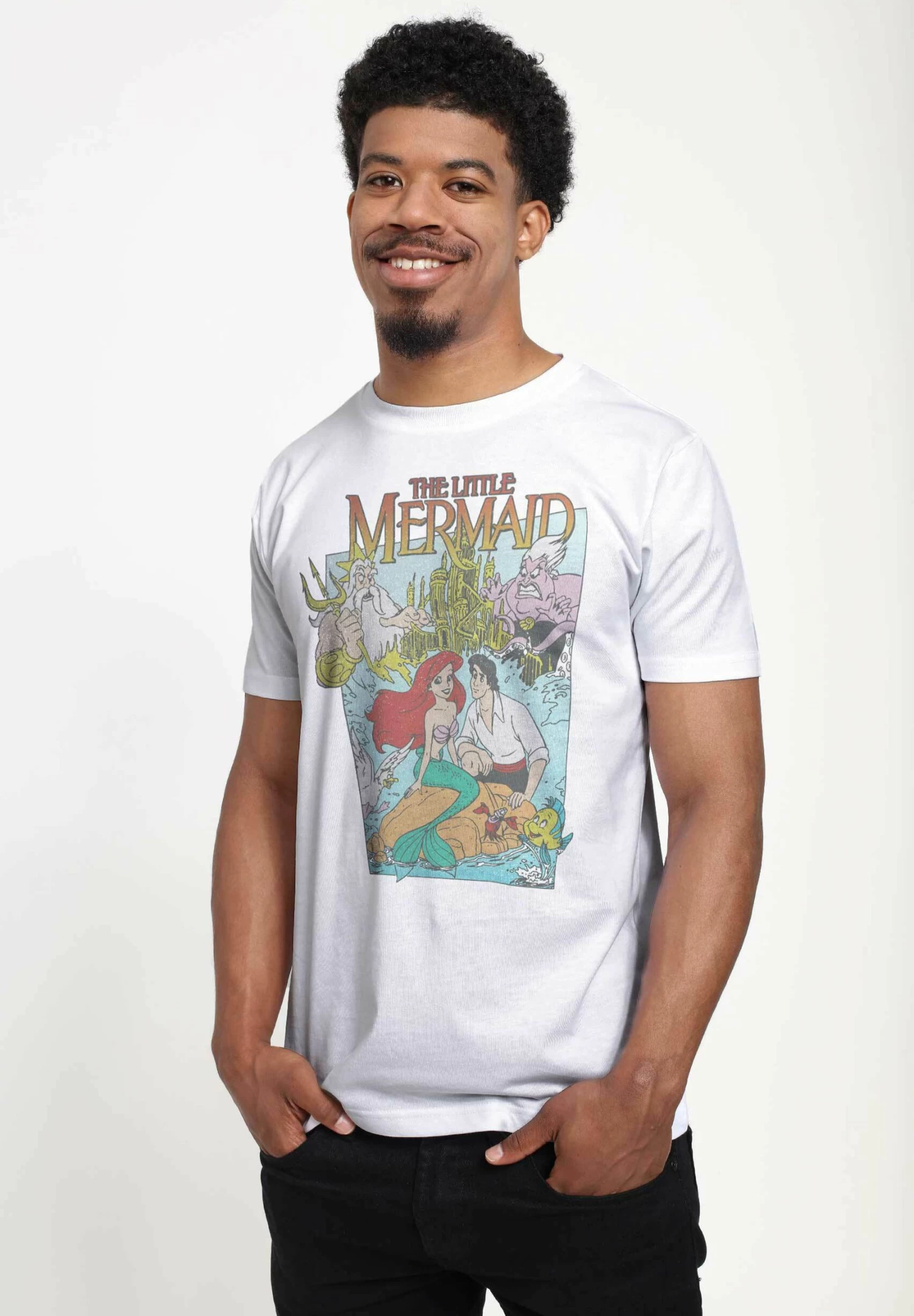 Disney The Little Mermaid Mermaid Cover Unisex - T-Shirt Print - White 3 Disney The Little Mermaid Mermaid Cover Unisex - T-Shirt Print - White - Afbeelding 3