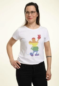 Disney Mickey Classic Love Is Love Pride Mickey - T-Shirt Print - White -Mode Verkoop e18a881f151c41f9bc0da96d5deb3f79