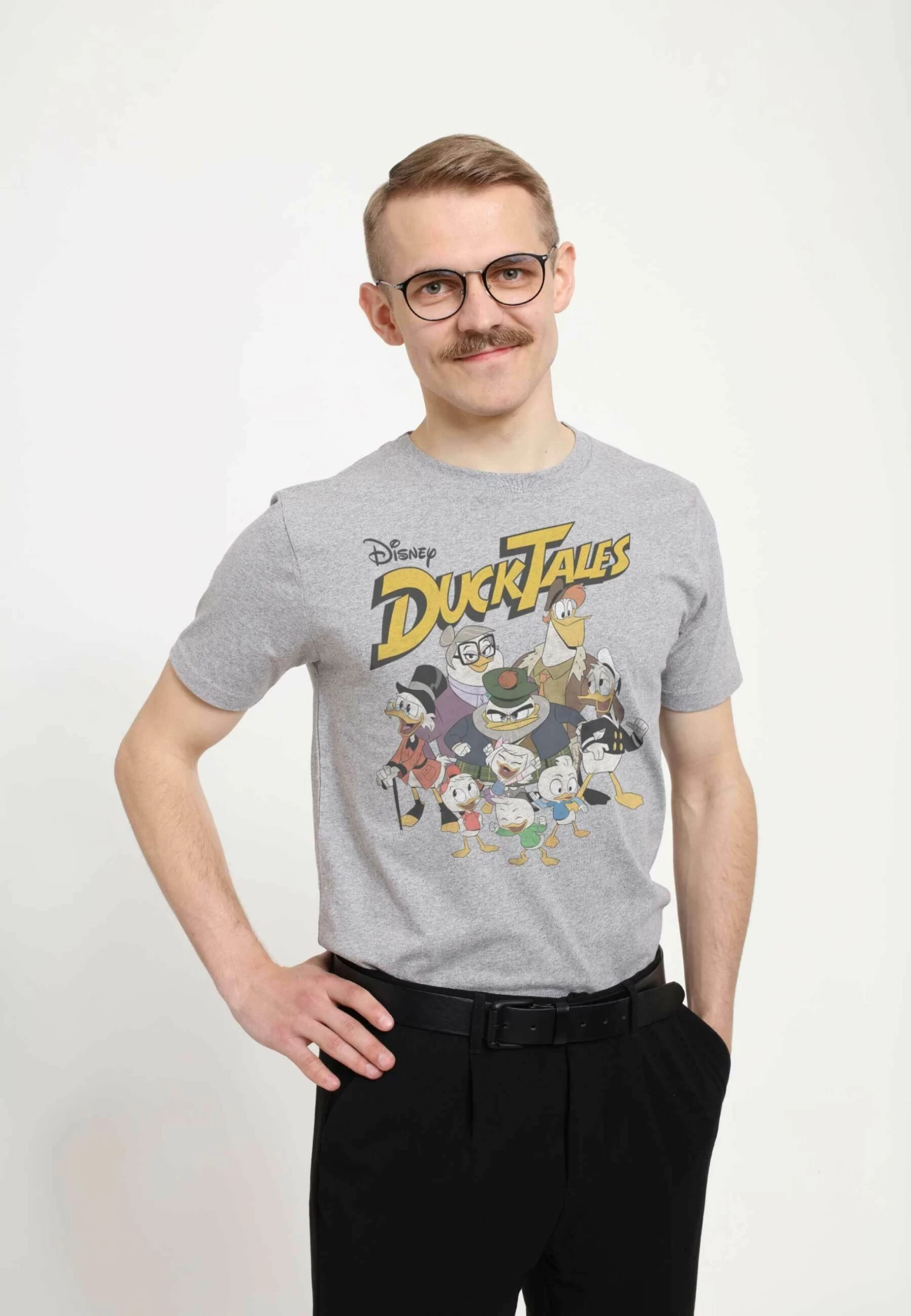 Disney Ducktales Ducktales Group Unisex - T-Shirt Print - Melange Grey 3 Disney Ducktales Ducktales Group Unisex - T-Shirt Print - Melange Grey - Afbeelding 3