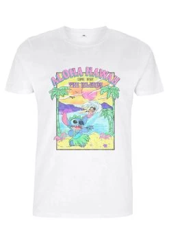 Disney Lilo & Stitch Visit The Islands Unisex - T-Shirt Print - White -Mode Verkoop e2ca85cfd0ec43f987e15bd37e12e21b