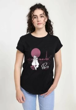 Disney The Aristocats Together In Paris - T-Shirt Print - Black