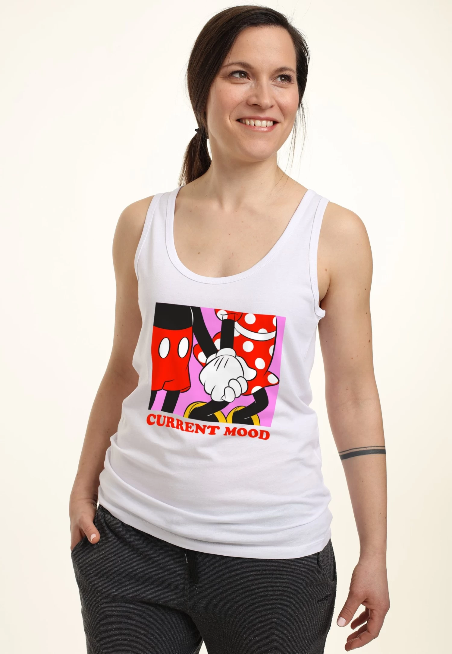 Disney Mickey Classic Current Mood- Top - White 4 Disney Mickey Classic Current Mood- Top - White - Afbeelding 4