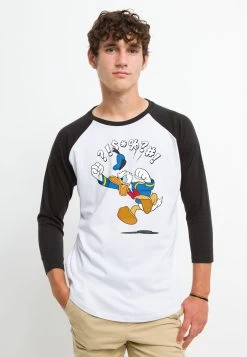 Disney Mickey Classic Donald Jump - Longsleeve - White Black -Mode Verkoop e99e4a653da84798a79703a21acd3072