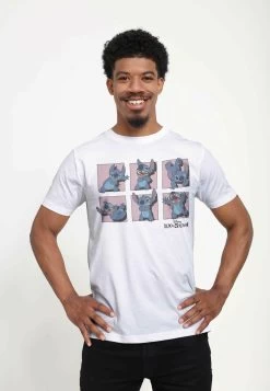 Disney Lilo & Stitch Stitch Poses Unisex - T-Shirt Print - White -Mode Verkoop ea52d960c65e42dcaaa247aebda3df55