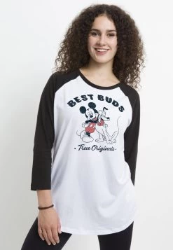 Disney Mickey Mouse Vintage Buds - Longsleeve - White Black -Mode Verkoop ebb93bc9c7244b81922776c6235297fa