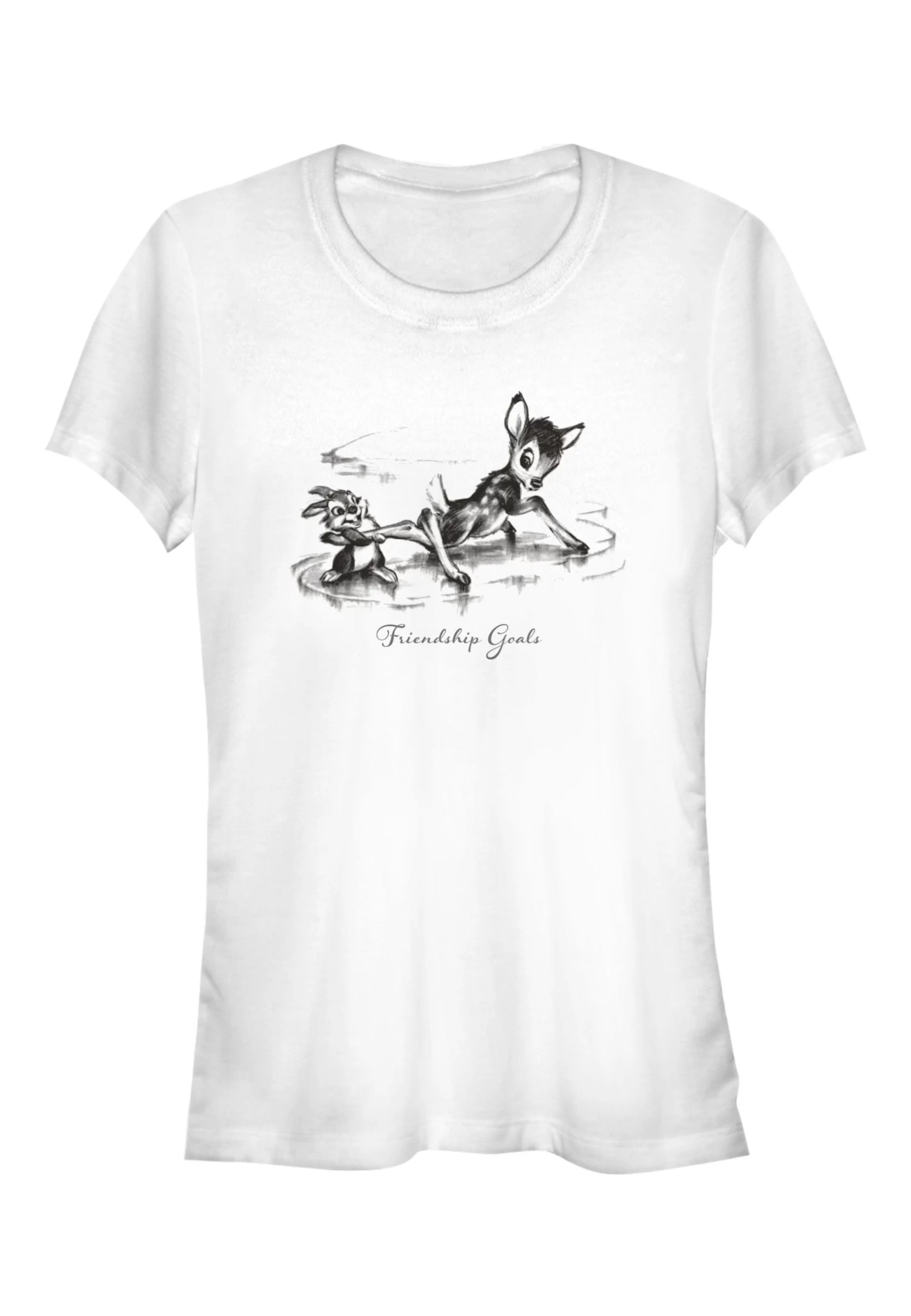 Disney Bambi Friendship - T-Shirt Print - White 1 Disney Bambi Friendship - T-Shirt Print - White