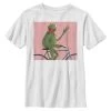 Disney Muppets Biking Kermit - T-Shirt Print - White