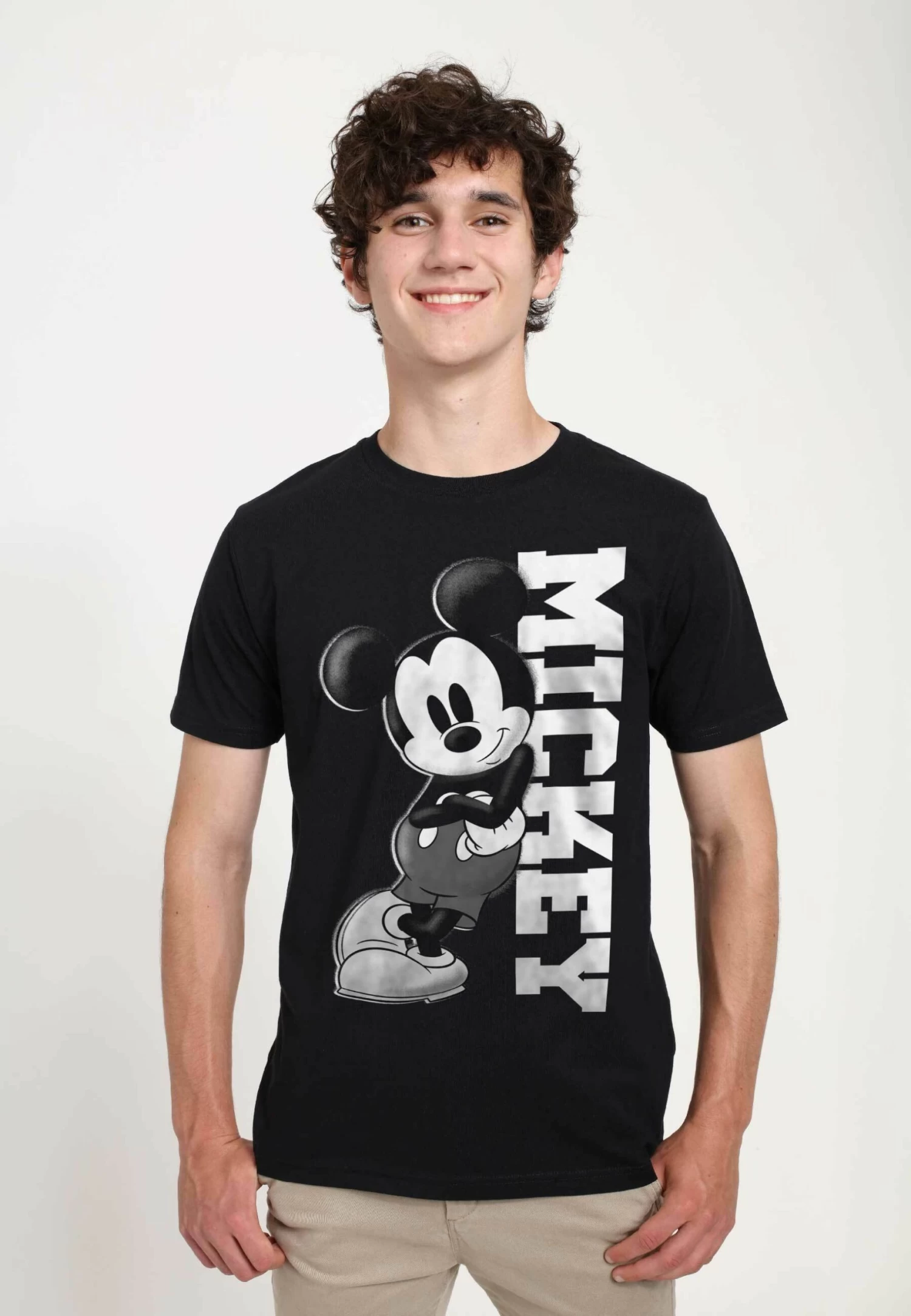 Disney Classic Mickey Mickey Lean Unisex - T-Shirt Print - Black 1 Disney Classic Mickey Mickey Lean Unisex - T-Shirt Print - Black