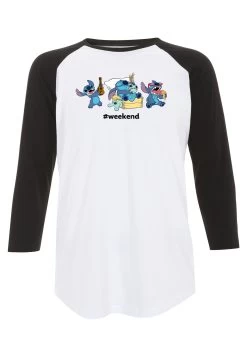 Disney Lilo & Stitch Stitch Weekend - Longsleeve - White Black -Mode Verkoop ee0a89c7bc384ca289a42239173a4bee