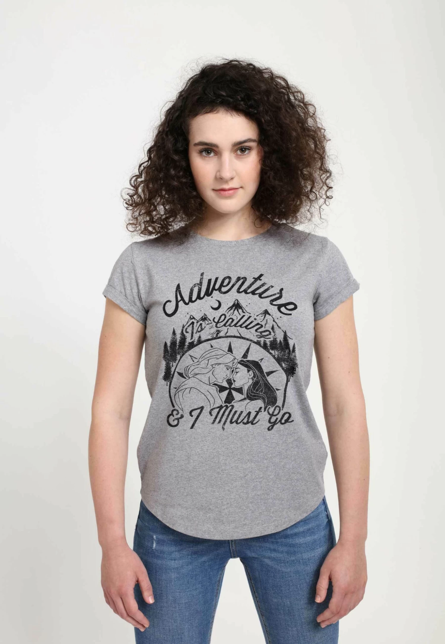 Disney Pocahontas Adventure Calls Poca - T-Shirt Print - Melange Grey 1 Disney Pocahontas Adventure Calls Poca - T-Shirt Print - Melange Grey