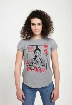 Disney Mulan: Live Action Ink Line Mulan - T-Shirt Print - Melange Grey -Mode Verkoop f33e339b3642402fa298d15d9d1e0ad8