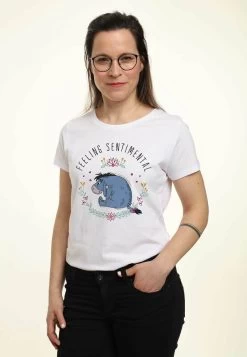 Disney Winnie The Pooh Eeyore Flowers - T-Shirt Print - White -Mode Verkoop f5cc7ff2215d4574a2f0fa774a6c6b2f