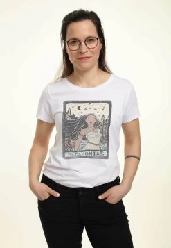 Disney Princess Pocahontas Block - T-Shirt Print - White