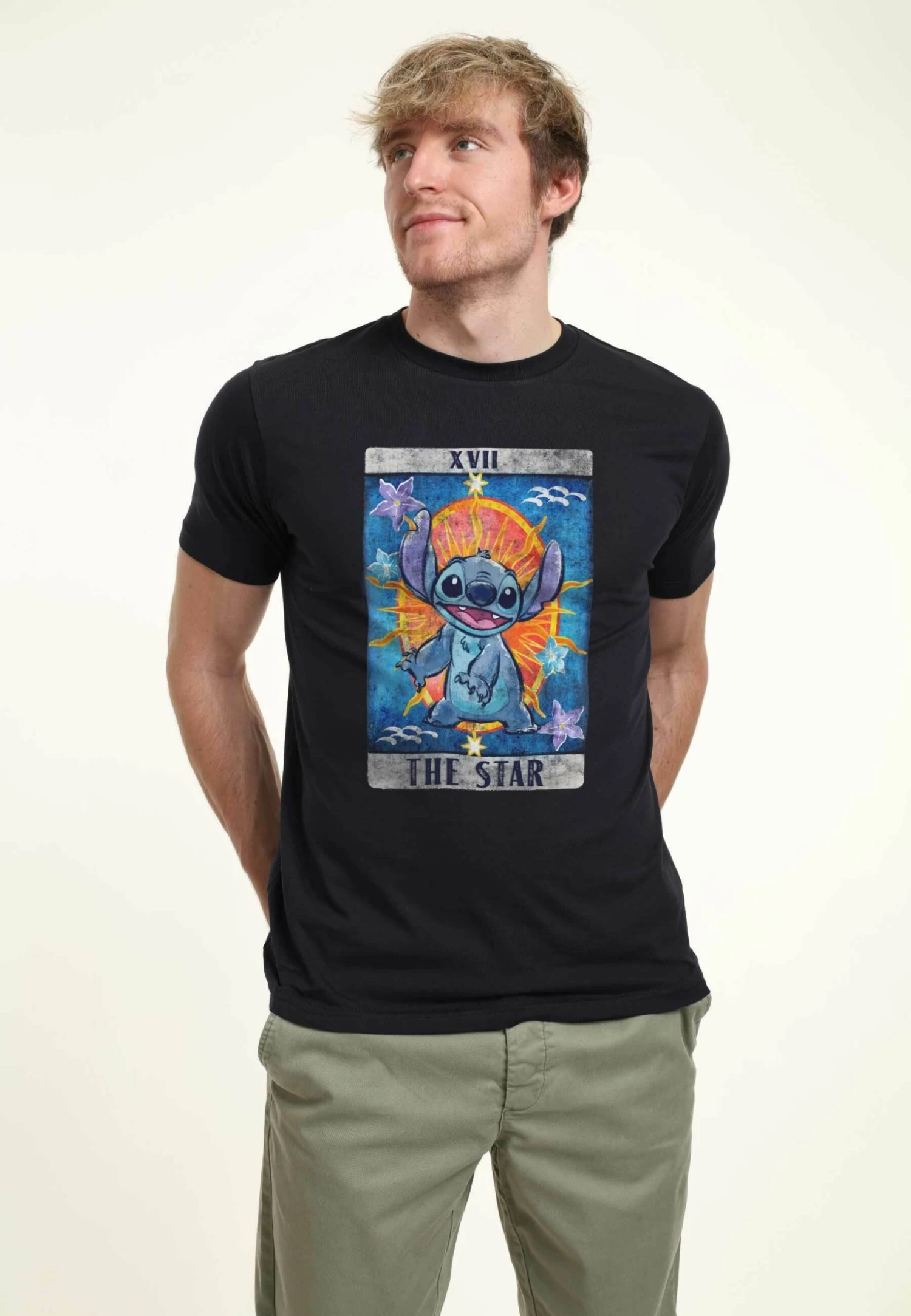 Disney Lilo & Stitch Tarot - T-Shirt Print - Navy Blue 3 Disney Lilo & Stitch Tarot - T-Shirt Print - Navy Blue - Afbeelding 3